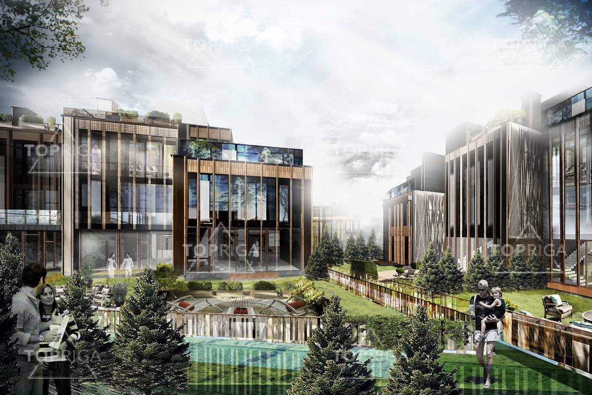 Фасад, Таунхаус в поселке Futuro park - на topriga.ru